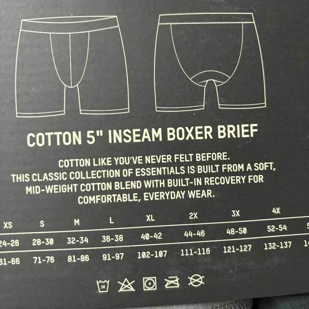 SKIMS Men’s 5” Boxer Brief 3-Pack Heather Multi Size 3X New Waist 48-50”